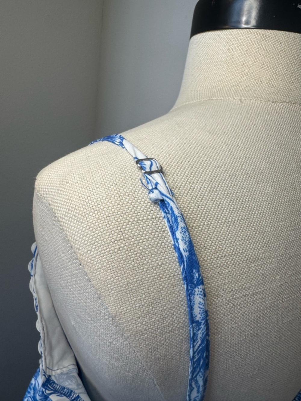 Simply Southern Blue & White Floral Tiered Mini Dress - Picture 9 of 10